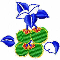 Flowers And Tree Embroidery Design 5
